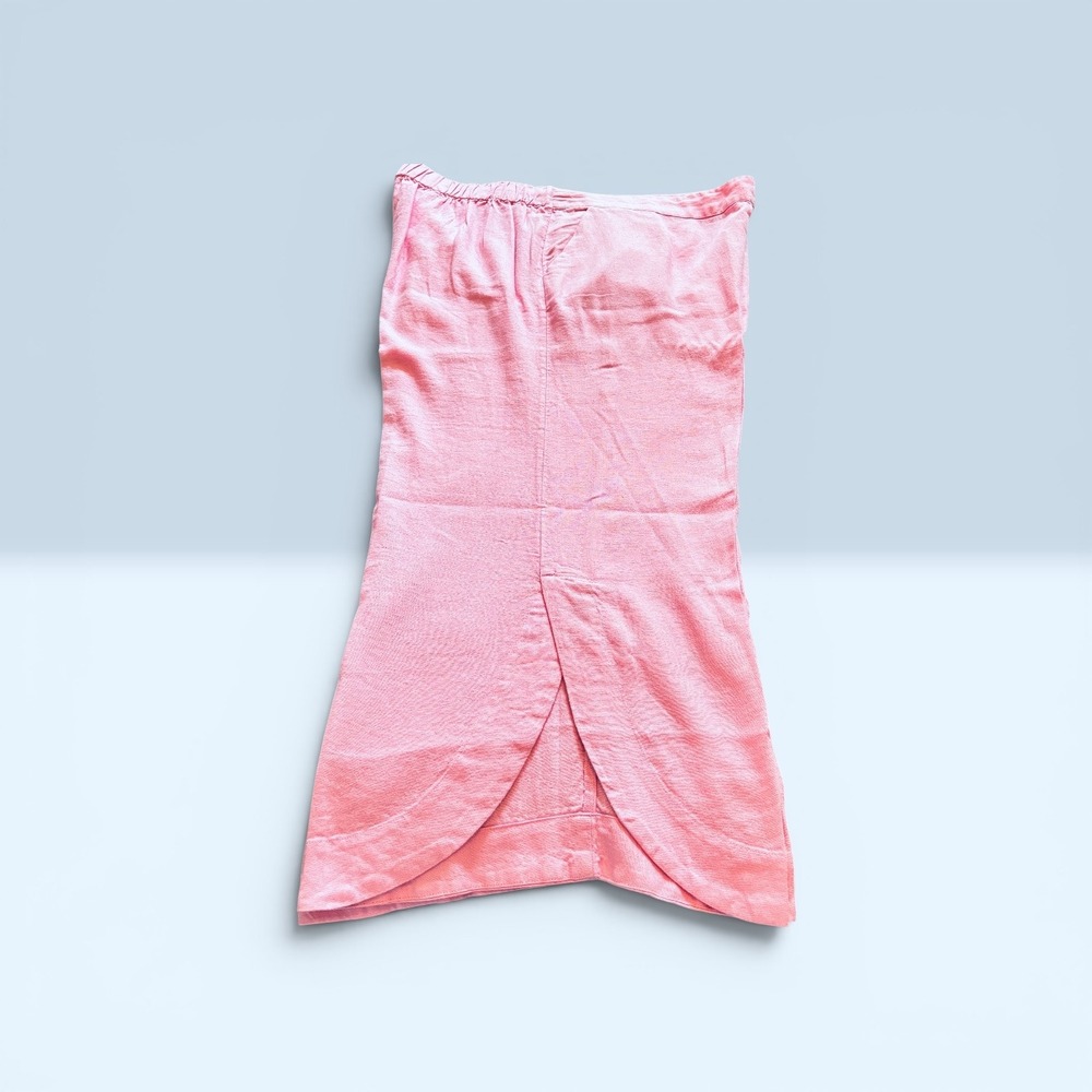 Isaac Mizrahi Live! Pink Linen Blend Tulip Hem Crop Pants Women's 16P EUC - Picture 6 of 8